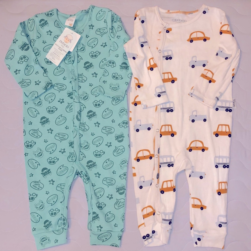 2X Car Button Baby Onesies 6-9months